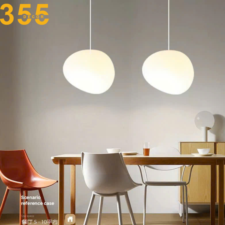 đèn thả thủy tinh trắng đục sang trọng