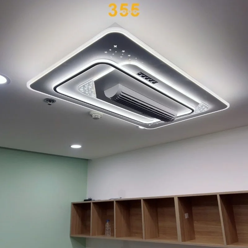 đèn ốp trần quạt ota43 - thiết kế 2 trong 1 trang trí làm mát phòng ăn 355decor