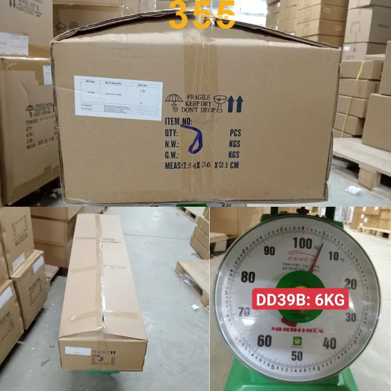 Đèn Đứng DD39B 3 Quy cách đóng gói của đèn tổng trọng lượng 6kg