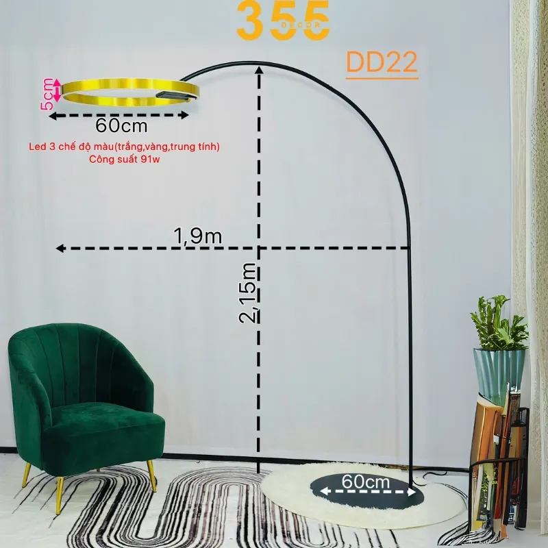 Đèn Đứng DD22 5 Bảng thông số kỹ thuật chi tiết của Đèn Đứng DD22 từ 355decor