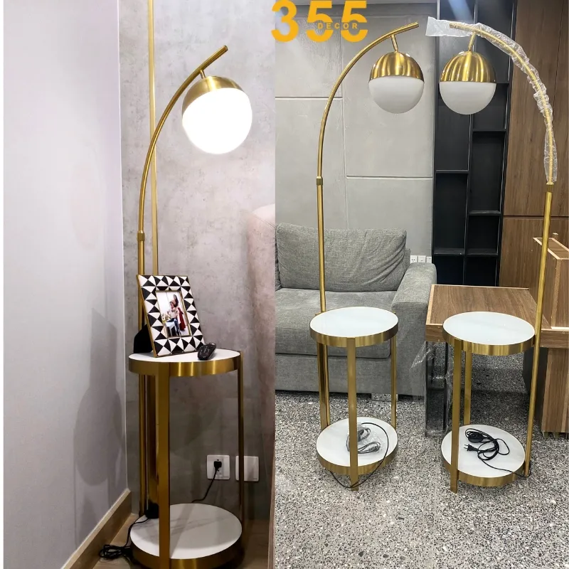 Đèn Đứng DD04 2 Đèn Đứng DD04 phiên bản không hộc gỗ, thiết kế thanh lịch với mặt bàn tiện dụng