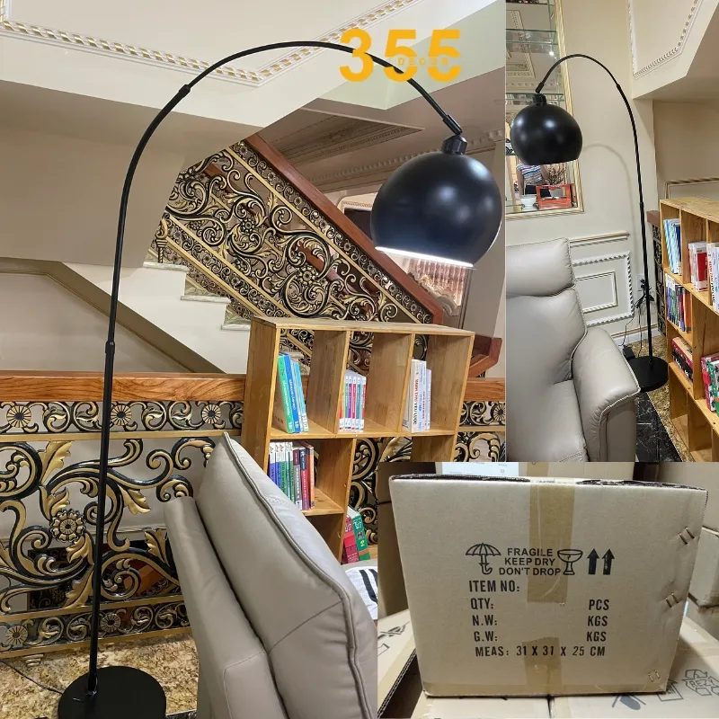 Đèn Đứng DD18 3 Cận cảnh chi tiết chao đèn tròn và thân đèn cong của Đèn Đứng DD18