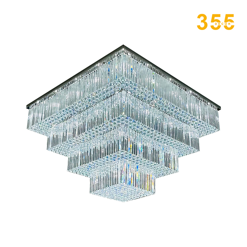 Đèn ốp trần pha lê OTPL355 cao cấp chính hãng 355decor
