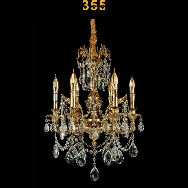 Den-Chum-Dong-Co-Dien-DCD2301-355decor Đèn chùm đồng cổ điển DCD2301 - mang vẻ đẹp cổ điển đến không gian 355decor