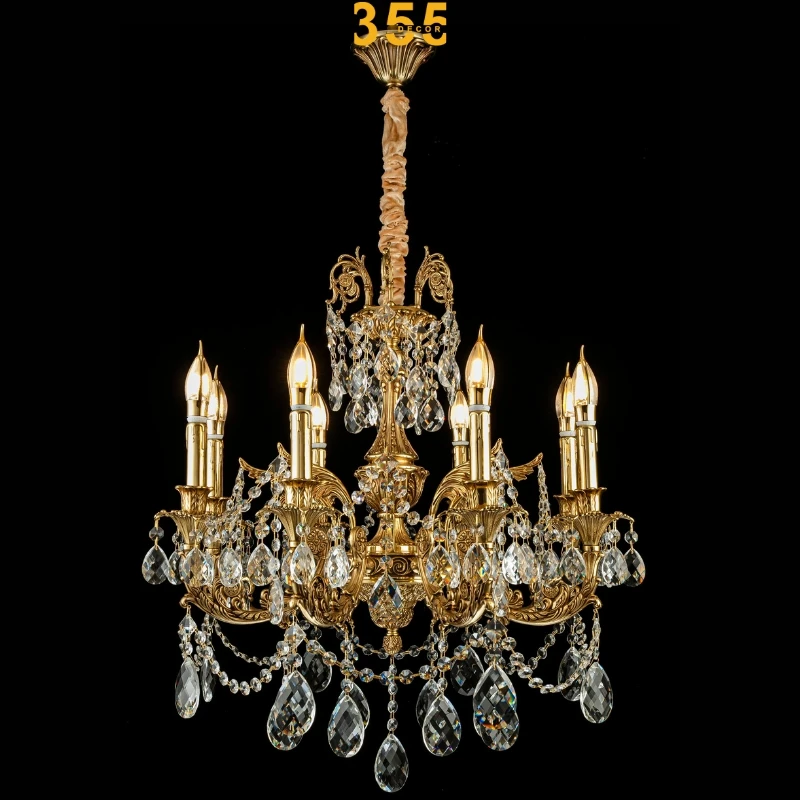 Den-Chum-Dong-Nghe-Thuat-DCD2301-355decor Đèn chùm đồng nghệ thuật DCD2301 - thiết kế tinh tế với các đường nét sang trọng 355decor