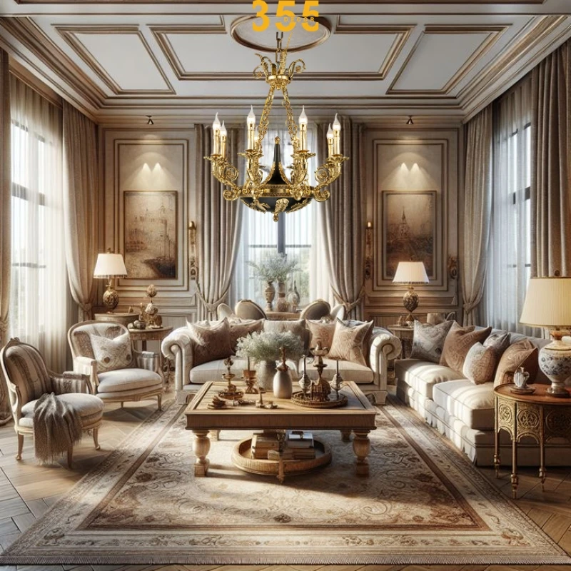 Đèn Chùm DCD0427 2 Đèn chùm cổ điển trang trí DCD0427 - thiết kế hoàng gia và lộng lẫy 355Decor