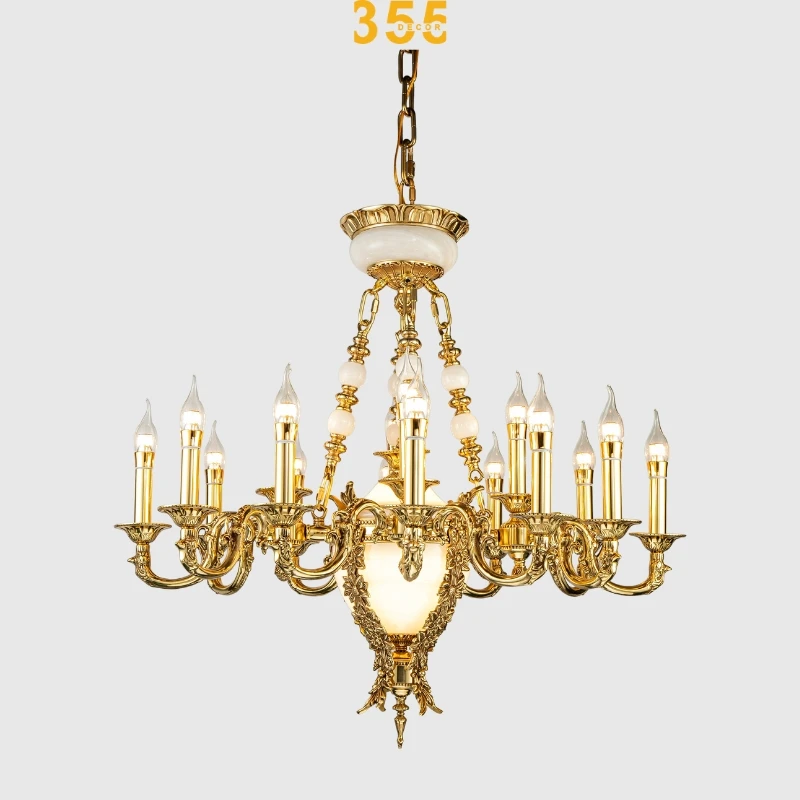 Den-Chum-Dong-Co-Dien-DCD8121-355decor Đèn chùm đồng cổ điển DCD8121 - mang vẻ đẹp cổ điển đến không gian 355decor