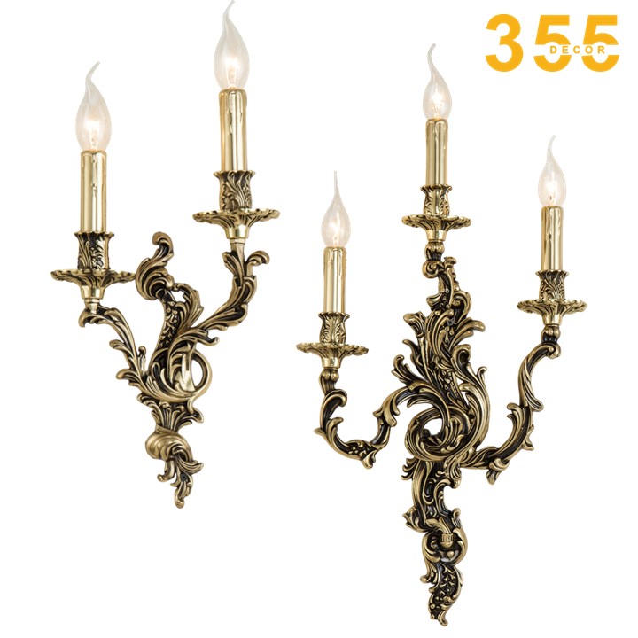 đèn tường đồng cổ điển phòng khách vdc6036 chính hãng 355decor