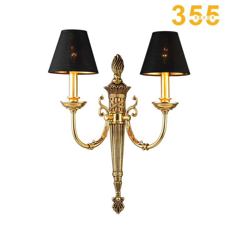 đèn tường đồng phòng khách cao cấp vdc6045t2 chính hãng 355decor
