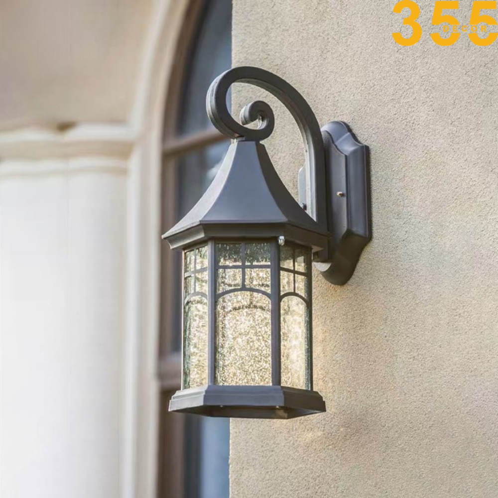 đèn tường ngoài trời vnt6738 - thiết kế tân cổ điển trang trí vách tường ngoài trời