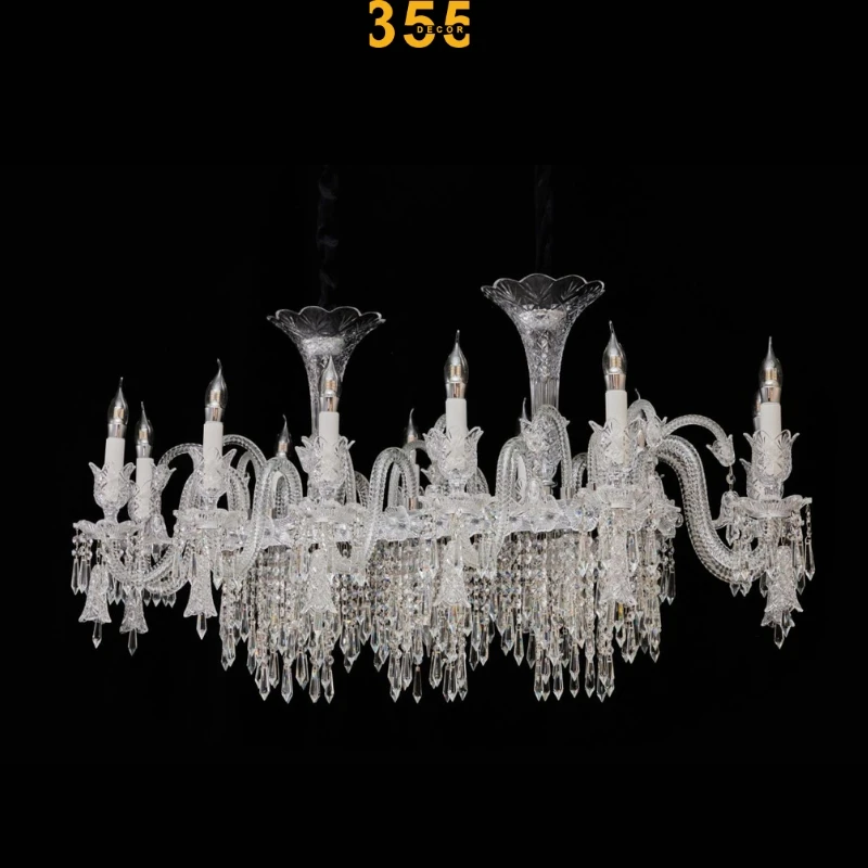 Den-Chum-Pha-Le-Ban-An-DC8806-355decor Đèn chùm pha lê bàn ăn DC8806 - phong cách tân cổ điển hoàng gia 355decor