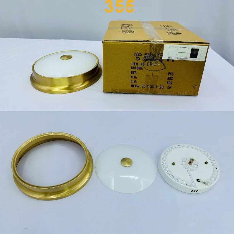 Đèn Ốp Trần Đồng OD10 – Sự Kết Hợp Hoàn Hảo Giữa Tinh Tế Và Tiện Nghi 3 Chất liệu đồng, thủy tinh tạo vẻ đẹp bền bỉ cho đèn OD10.