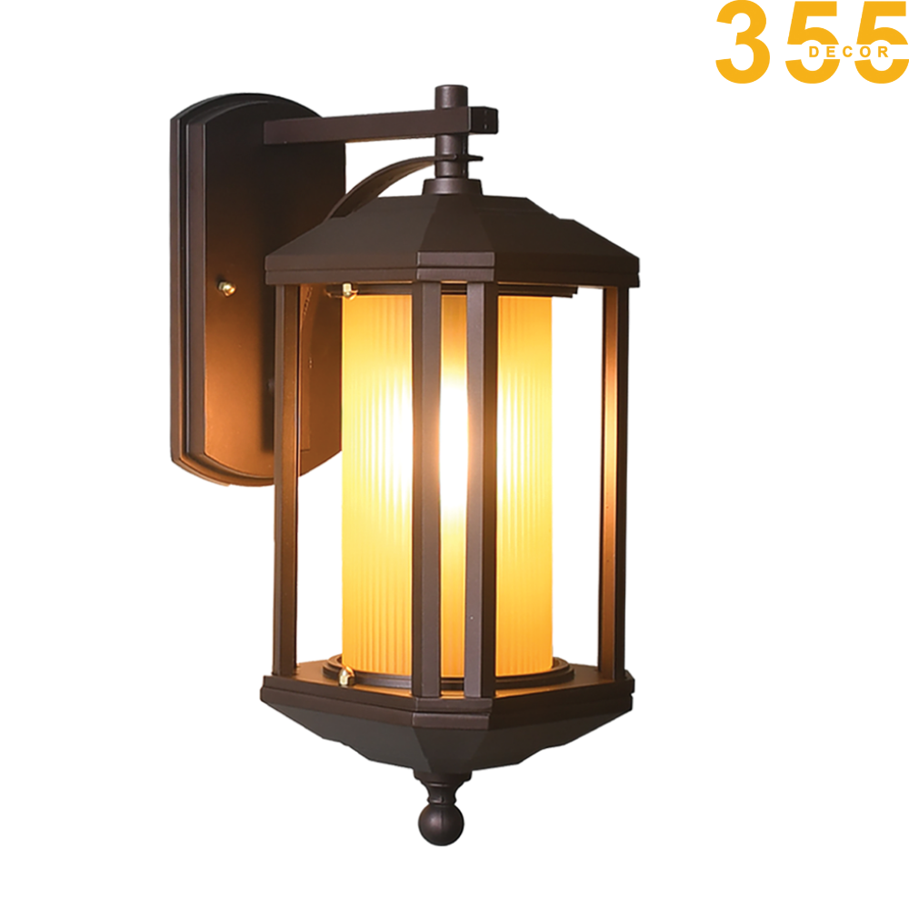 đèn tường ngoài trời chống nước màu đen sang trọng chính hãng 355decor vnt104