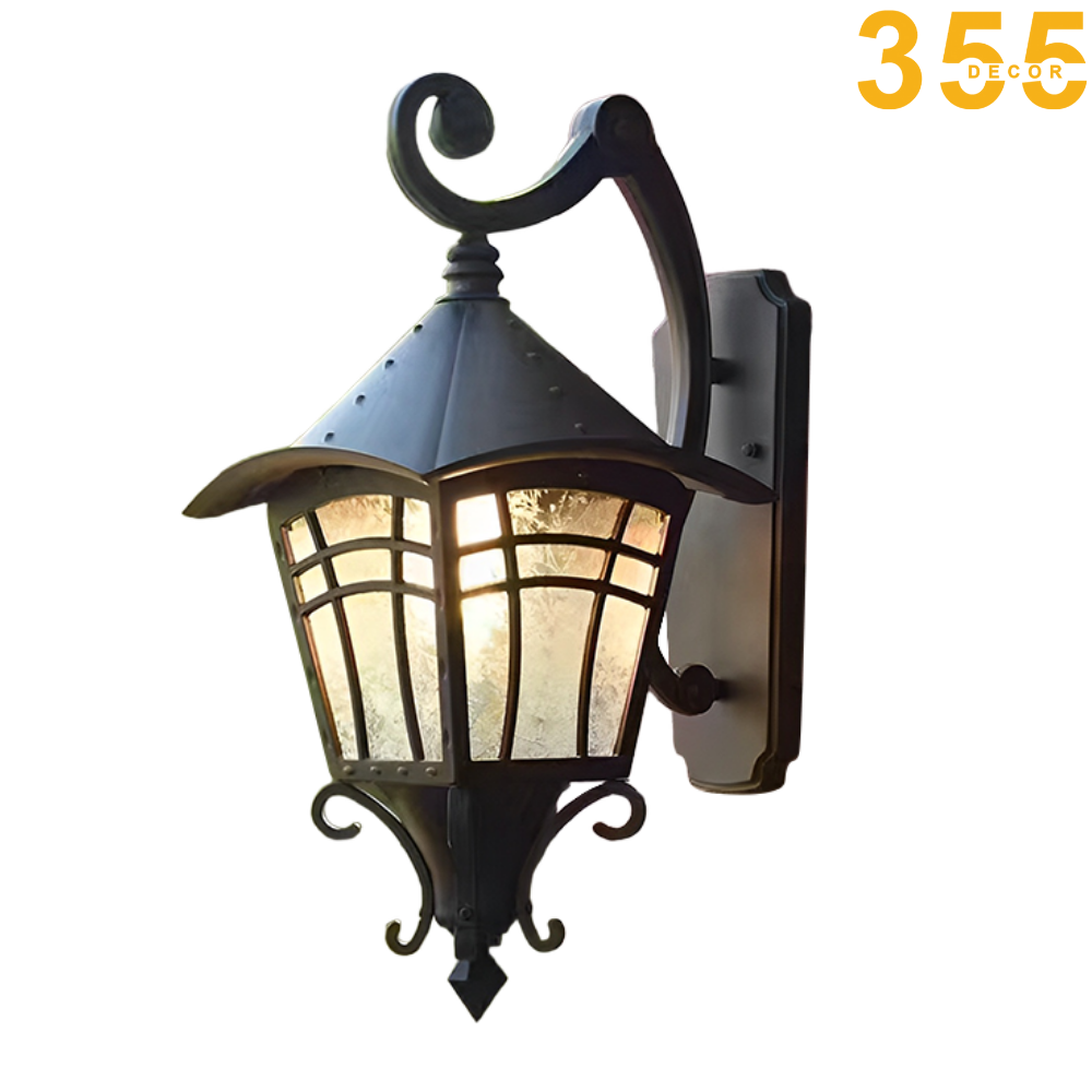 đèn tường ngoài trời màu đen chính hãng vnt1882