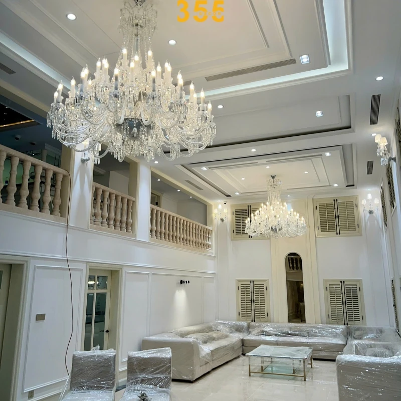 Đèn chùm pha lê phòng khách DC9888T48 - mang vẻ đẹp đẳng cấp đến không gian 355decor
