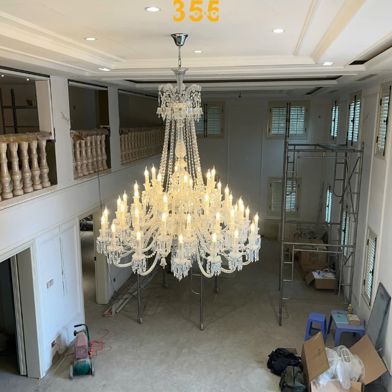Đèn chùm thông tầng cao cấp DC9888T48 - thiết kế sang trọng, đẳng cấp 355decor