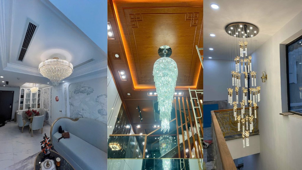 Den trang tri phong khach phong cach hien dai pha le 355decor 