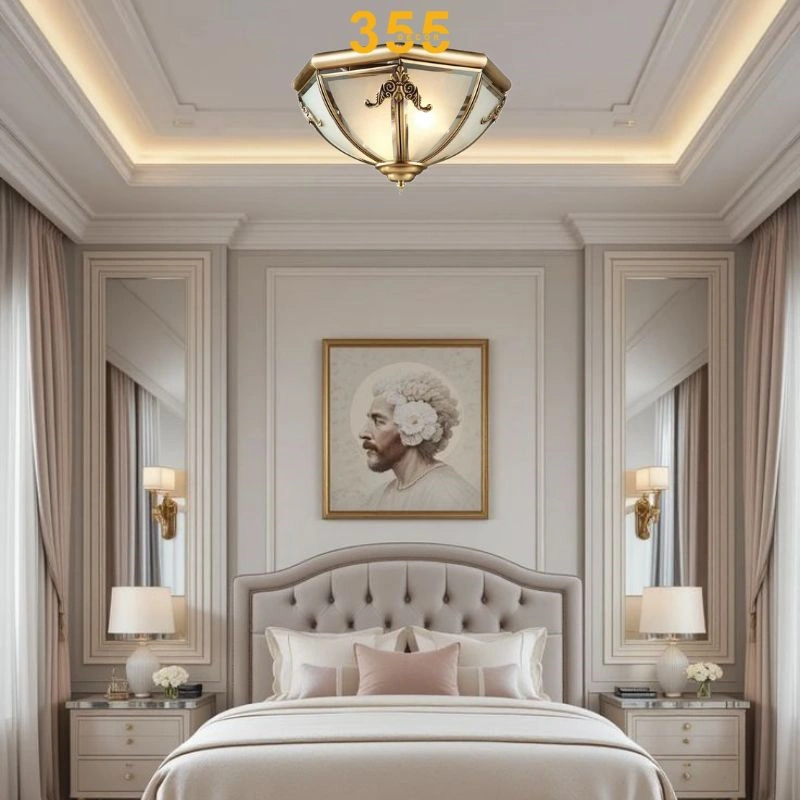 Đèn Ốp Trần Đồng OD05 2 Đèn Ốp Trần Đồng Cổ Điển OD05 - 355decor