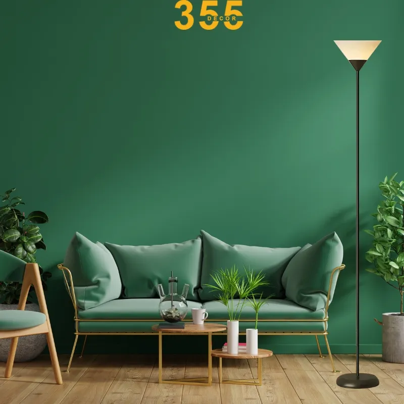 Đèn Đứng DD90 1 Đèn Đứng DD90 thiết kế tối giản, thân sắt đen, chao nhựa phễu lật ngược độc đáo