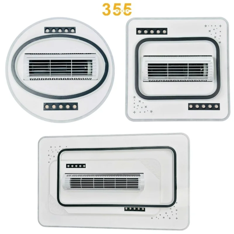 quạt ốp trần mica ota42- thiết kế hiện đại trang trí phòng ngủ 355decor