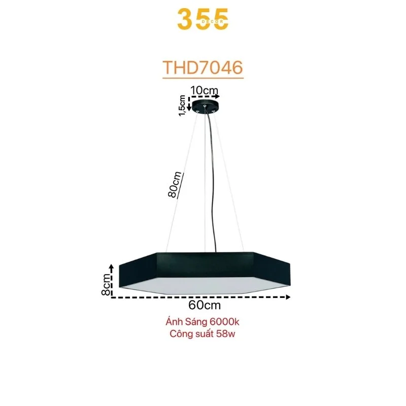 Đèn Thả Hiện Đại THD7064 – Giải Pháp Chiếu Sáng Tối Ưu Cho Mọi Không Gian Làm Việc 3 den tha nha xuong thd7064 355decor 2