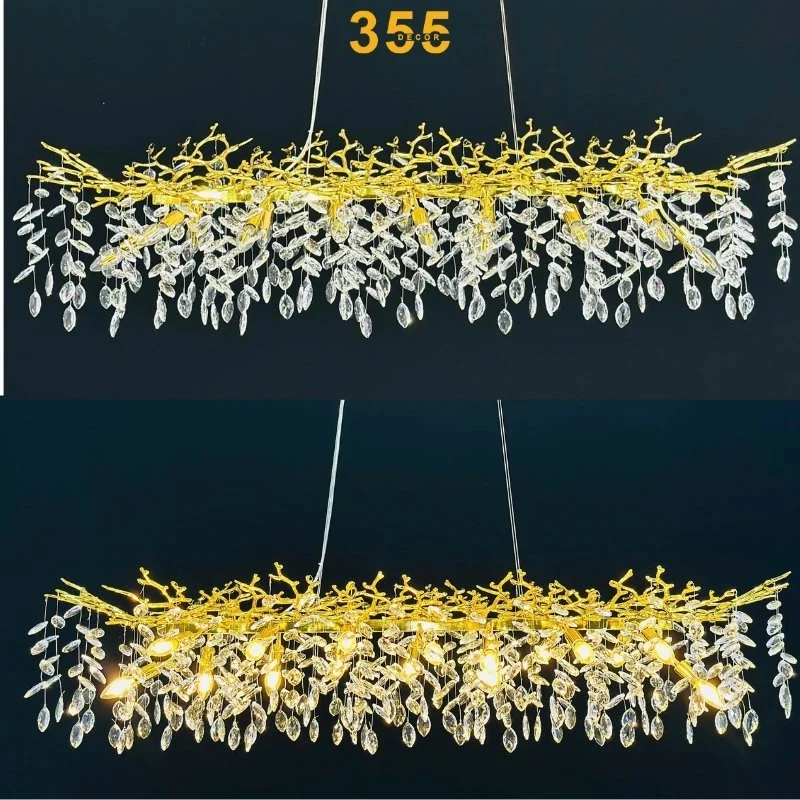 đèn thả pha lê tpl07n1500 - trang trí bàn ăn hiện đại sang trọng chính hãng bởi 355decor