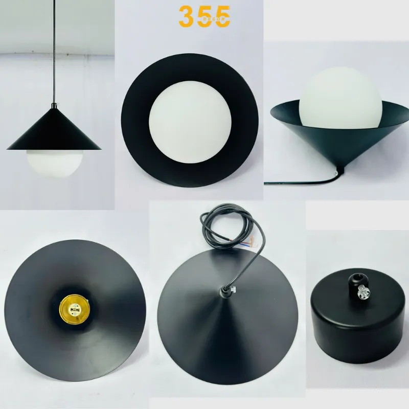 đèn thả hiện đại thd99 - thiết kế hợp kim sơn tĩnh đen tĩnh điện