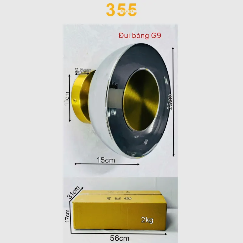 Đèn tường VK136 – Sự hiện đại và đẳng cấp cho không gian sống 2 kích thước đèn tường vk136