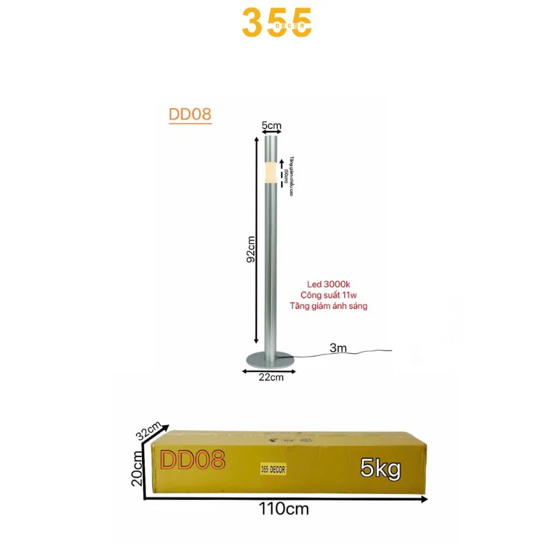 đèn đứng dd08 - trang trí nội thất nhà ở phòng khách, phòng ngủ cao cấp